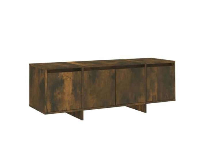 Favemtsl TV-Schrank 120x30x40,5 cm Räuchereiche Holzwerkstoff Vielseitiges Fernsehmöbel mit 4 geschlossenen Fächern für Wohnzimmer und Schlafzimmer, pflegeleicht und dezent gestaltet.