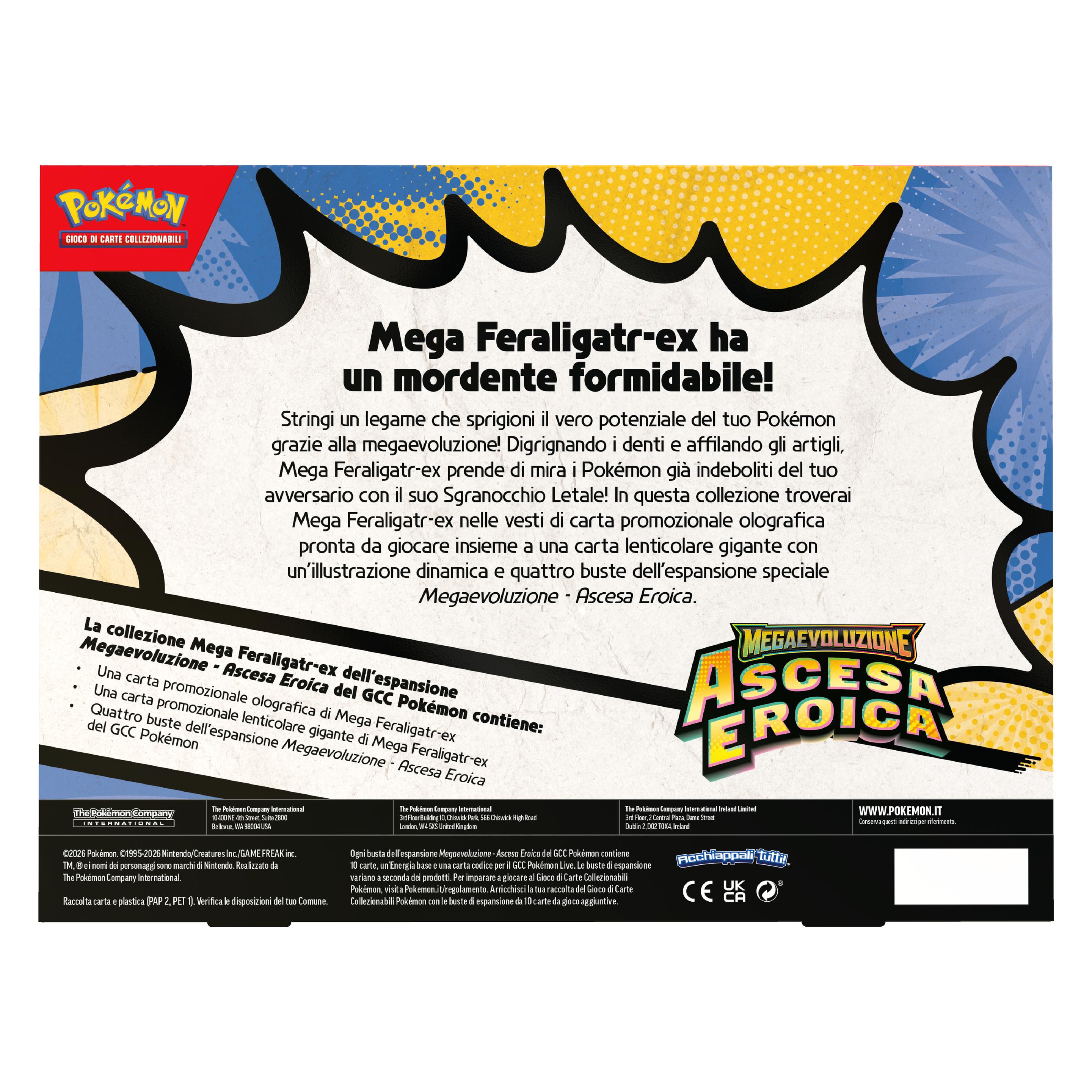 Pokémon Mega-Kollektion, Heroischer Aufstieg, Emboar-EX Feraligatr-EX (Italienisch, Box Set & Collection) (PK10313-I)