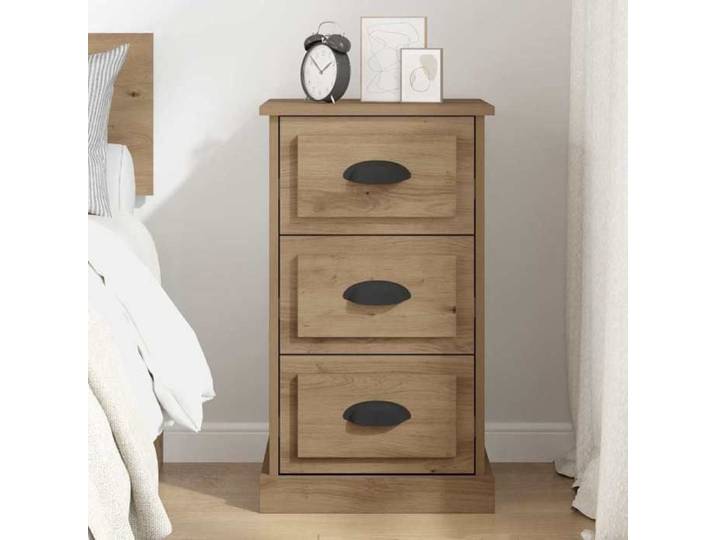 Cabinet de chevet avec tiroir Chêne artisanal 39 x 39 x 67 5 cm- MOTHINESSTO