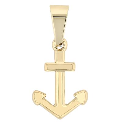 Ankeranhänger AKZENT "Marima, langlebig", gold (goldfarbig), Schmuckanhänger, Damen, Edelstahl