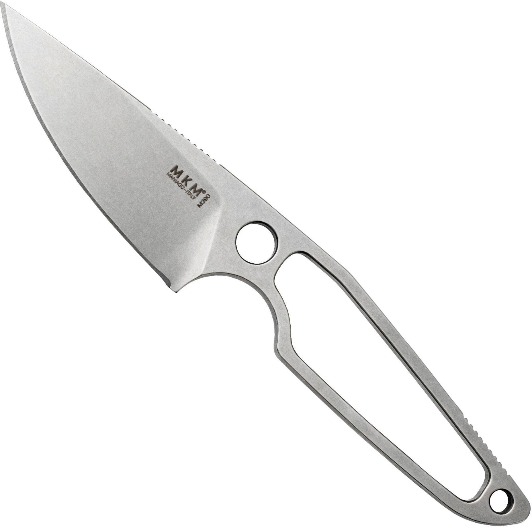 MKM Knives MKM Makro 1 Droppoint Stonewashed coltello fisso, Jesper Voxnaes design
