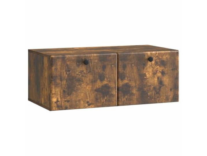 LMTYOENFG Wandmontierter TV-Schrank 78,5x41x30cm Geräucherte Eiche Platzsparendes Lowboard für Wohnzimmer und Schlafzimmer mit klappbaren Pendeltüren und robuster Oberflächenstruktur.