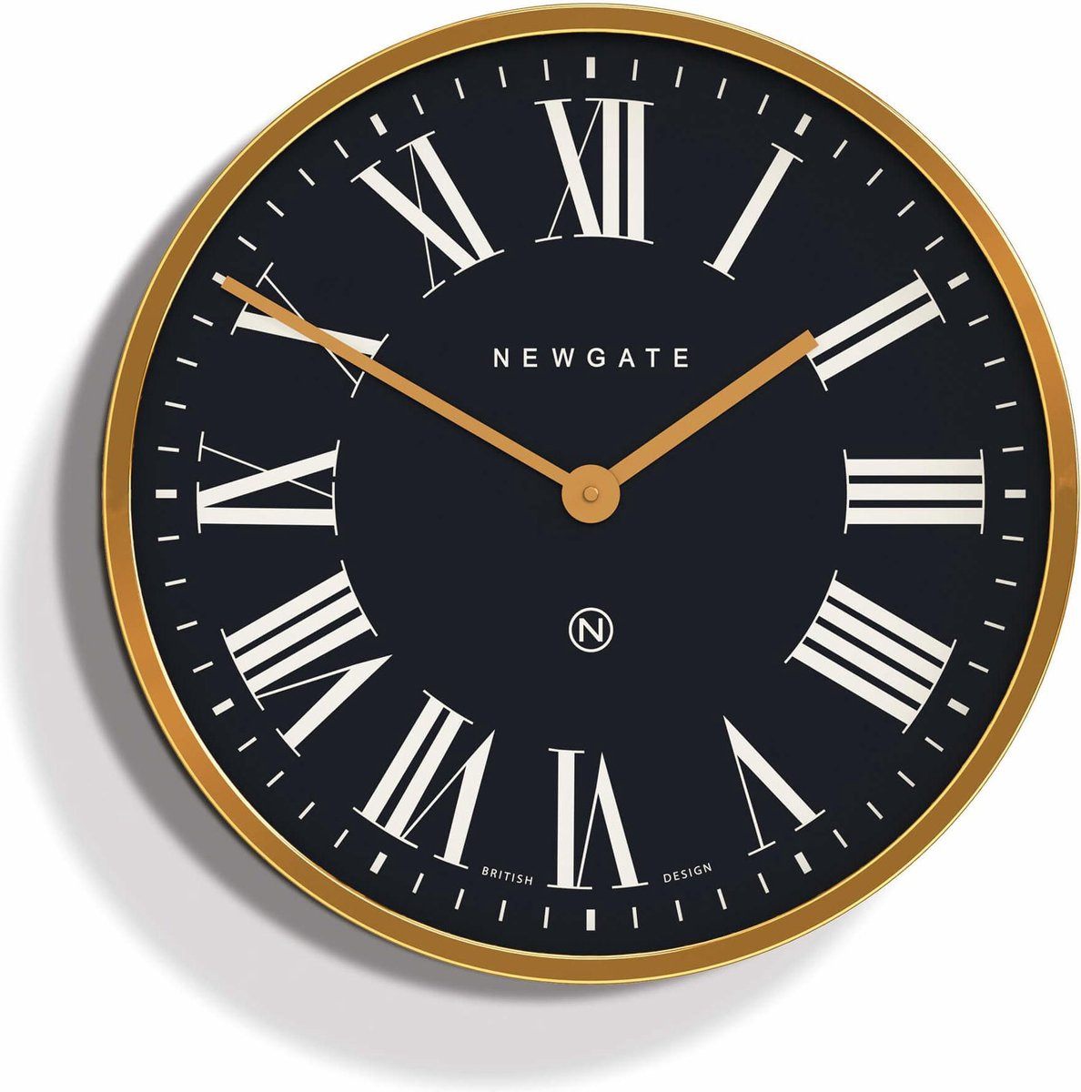 Newgate Mr Butler wandklok messing met analogische wijzerplaat 45 cm