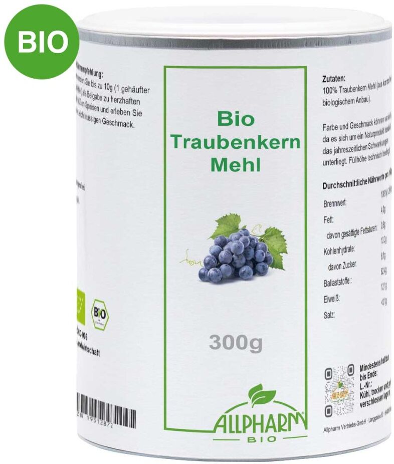 Bio Traubenkern Mehl Allpharm Premium
