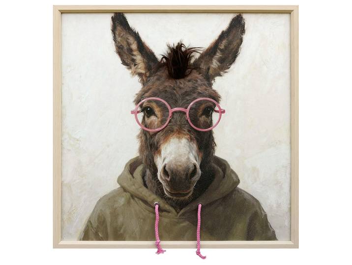 Gemälde mit Rahmen Smart Donkey Student image LAND