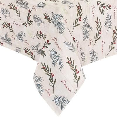 Threadmade Pembrooke Weathered Holiday Tree Trimmings Tablecloth