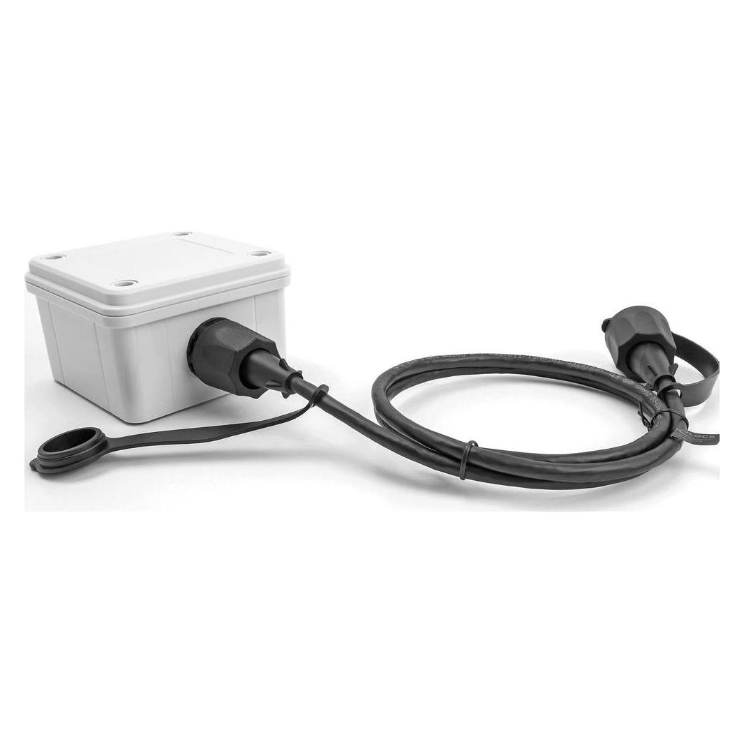 Delock Netzwerkkabel RJ45 Stecker zu RJ45 Stecker Cat.6 STP mit Verschlusskappe Outdoor IP68 staub- und was (STP, CAT6, 1 m) (80166)