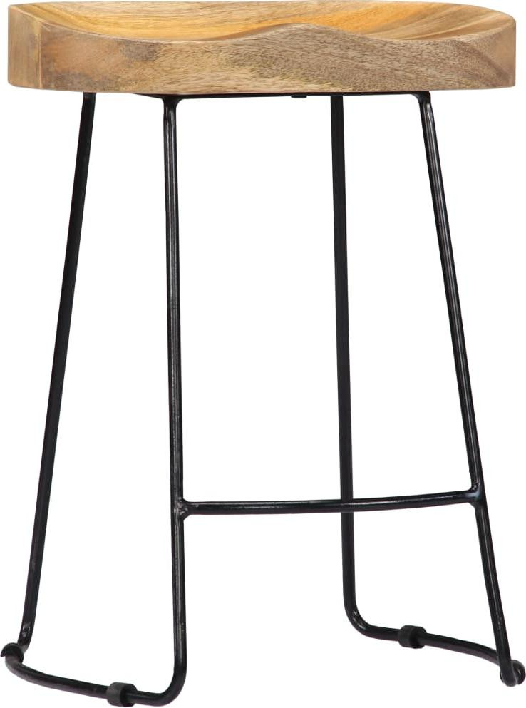 vidaXL Gavin barkruk set van 2 stuks, massief mangohout
