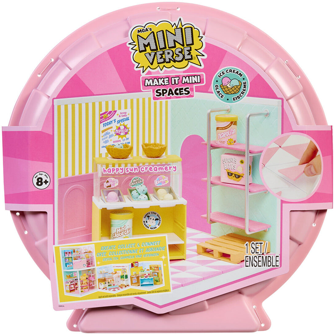MGA's Miniverse Make It Mini Spaces Ice Cream Shop Starter Pack - Build Your Own Miniature World - Ages 3 and Up - MGA Entertainment
