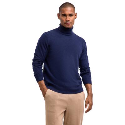 Strickpullover FALKE "Pure Lambswool", Herren, Gr. M, blau (space blau (6116)), Pullover Strickpullover