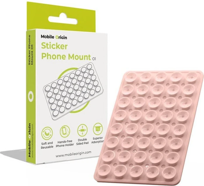 Mobile Origin Sticker Phone Mount O1 Light Pink