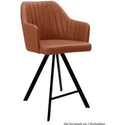 THEKENSTUHL (2er-Set) Demetra 58x98x60 Schwarz/Cognac