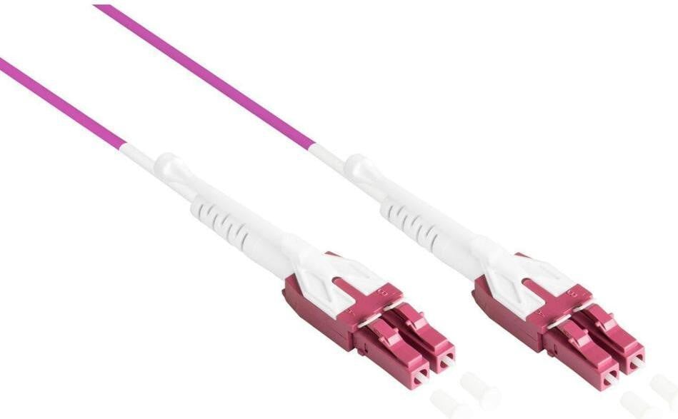 VARIA Group LWL dubbelgeleding patchkabel OM4 Uniboot LC/LC, 5 meter, halogeenvrij