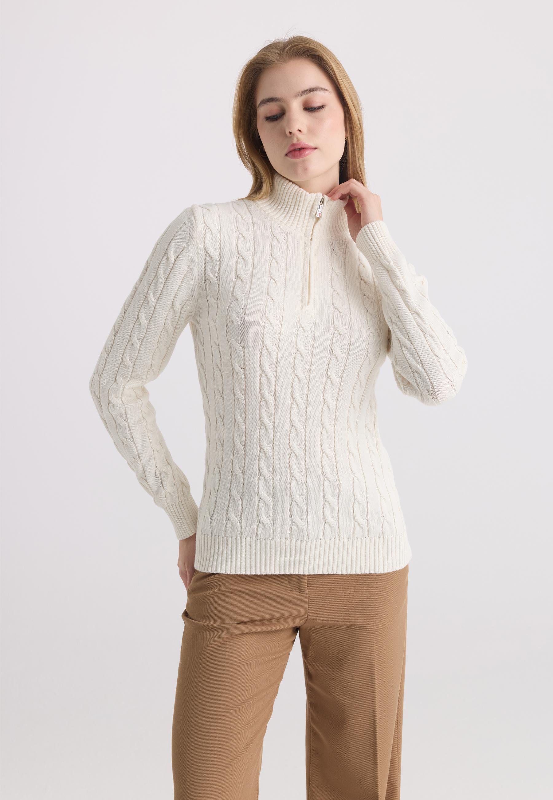 Pullover Pullover Mit Zopfmuster