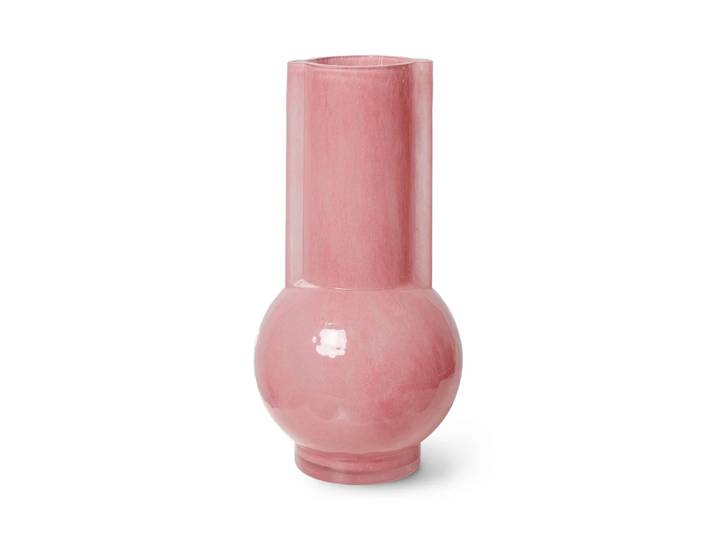 HKliving - Glas Vase, pink milky