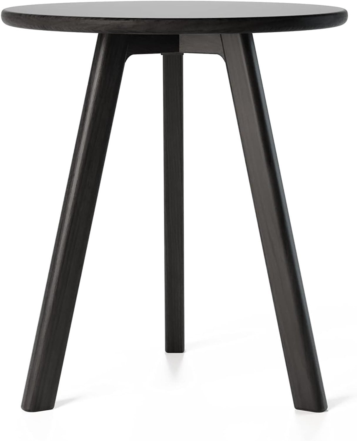 Ronde bijzettafel van walnoothout met Scandinavisch design
