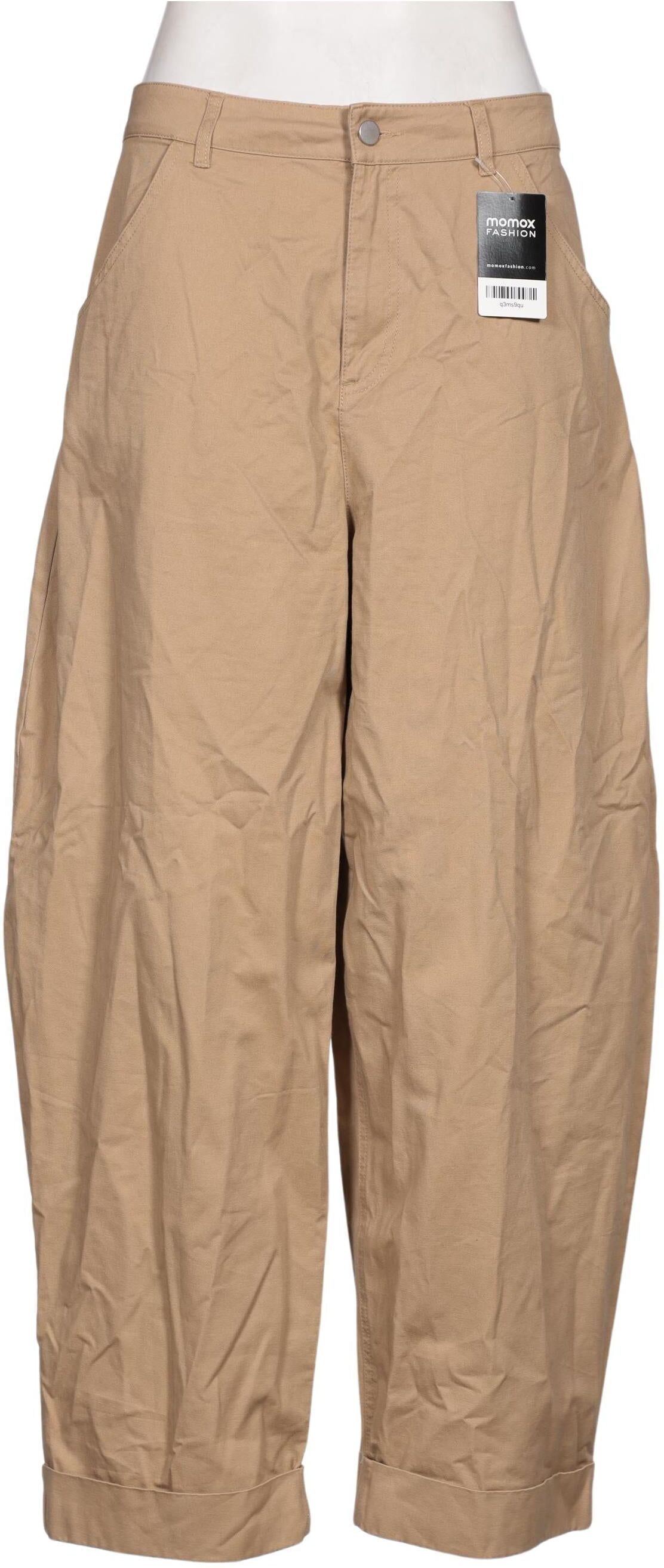 Topshop Damen Stoffhose, Beige, Gr. EU 42, Baumwolle - Second Hand