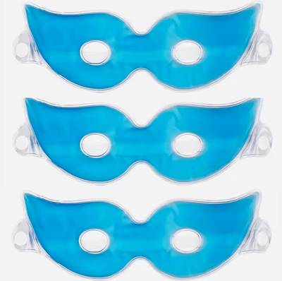 Inspire Curations Cooling Gel Ice Eye Mask Reusable Cold Eye Mask For Puffy Eyes And Relaxation 3pcs Blue