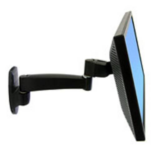 Ergotron 200 Series Wall Mount Arm Monitor-Wandhalterung 1 Display(s) 38,1cm (15") - 63,5cm (25") Schwarz Neigbar, Schwenkbar