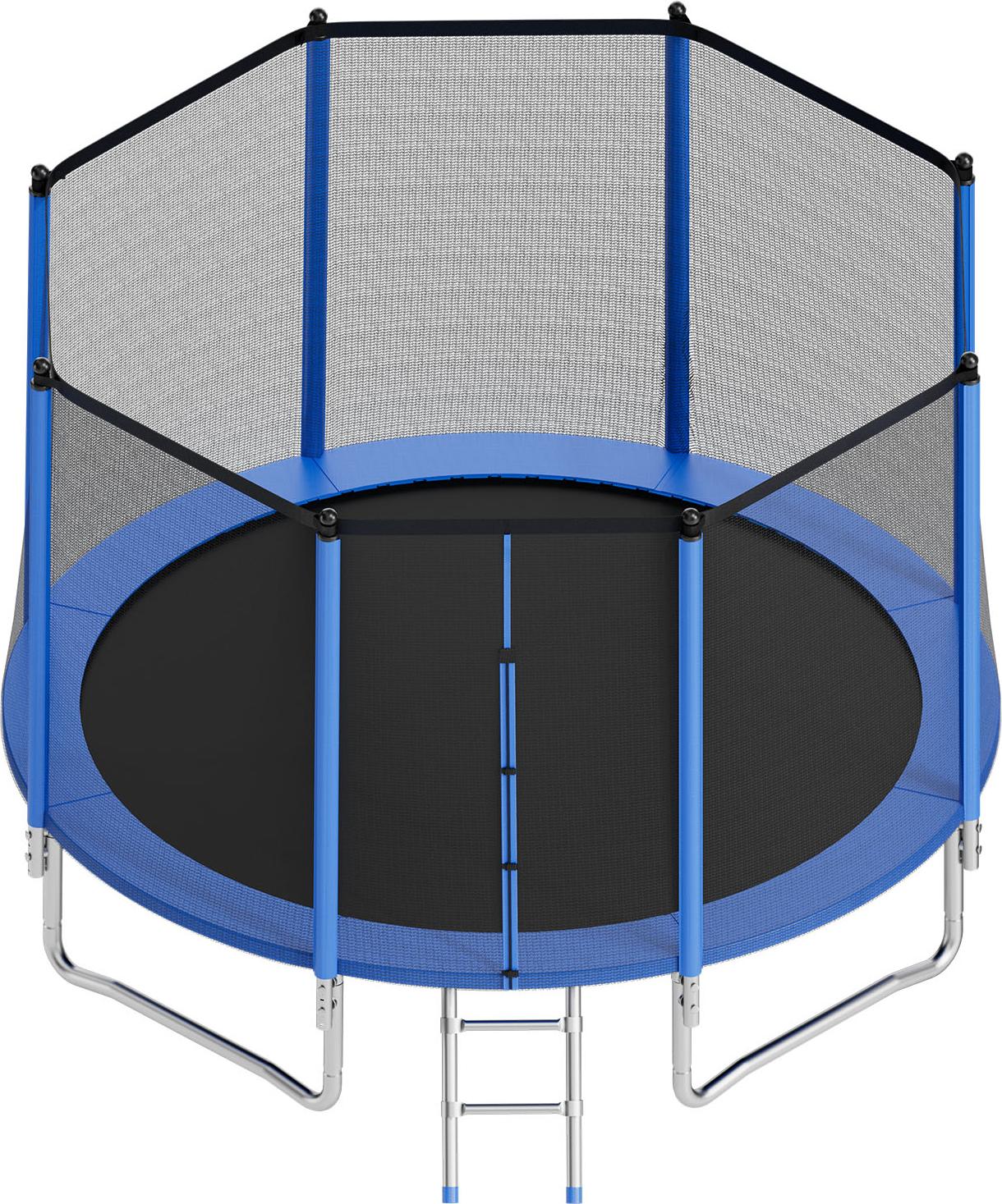 SucceBuy Outdoor-Trampolin mit Sicherheitsnetz, 366 x 366 cm, robuster Stahlrahmen, ASTM-, Belastbarkeit bis 181 kg, geeignet fš¹r Kinder und den Garten