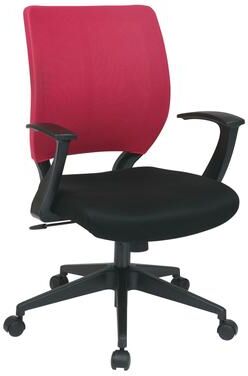 Office Star Products "Work Smart Screen Back Task Chair with ""T"" Arms"