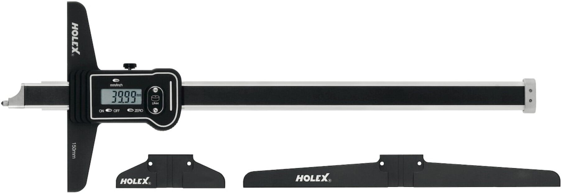 HOLEX Digitaler Tiefenmessschieber 300 mm Ablesung umschaltbar mm / Inch (418802 300)