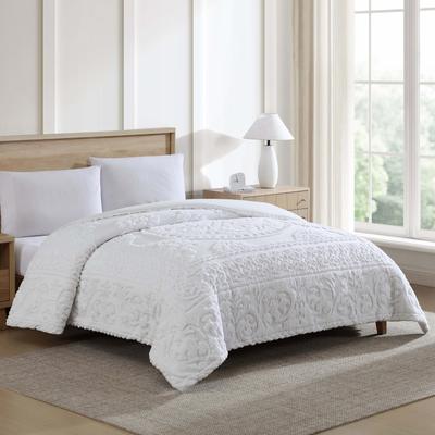 Beatrice Home Fashions Emblem Chenille 3PC Comforter Set