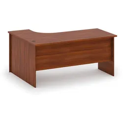Ergonomischer Eckschreibtisch MIRELLI, 140x120 cm, rechts, Nussbaum