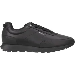 HUGO Herren Sneaker - Icelin Runn nyrbpu, Turnschuhe, Schnürung, Materialmix Schwarz / EU 42