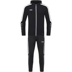 Jako Trainingsanzug Polyester Power mit Kapuze Kinder - schwarz -
