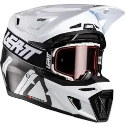 Leatt, Motorradhelm, Helmet Kit Moto 9.5 Carbon with 6.5 IRIZ Goggle (XXL, 63 - 64 cm)