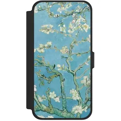 Nivocase Klapphülle für Apple iPhone 12 Pro Max Handyhülle aus Kunst Leder NIVOflip schwarz Kunst Malerei (Apple iPhone 12 Pro Max), Smartphone Hülle, Schwarz