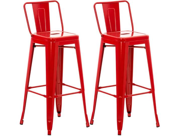 CLP Barhocker Mason (Set, 2er), aus Metall mit Fußstütze
