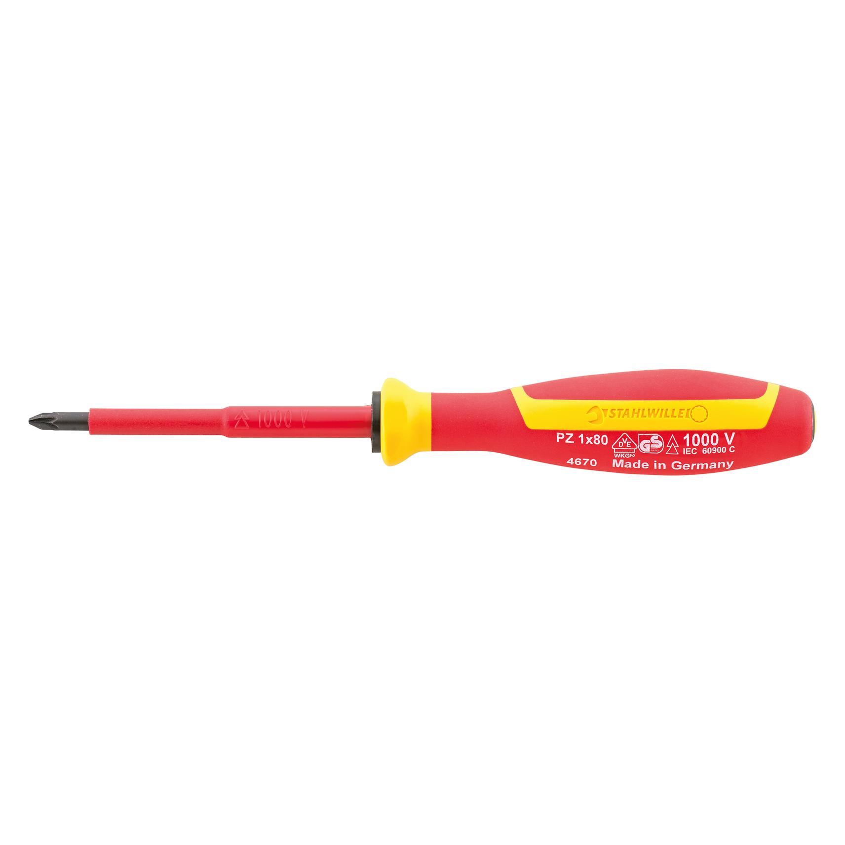 Stahlwille 4670 VDE 0 VDE POZIDRIV-SCHRAUBENDREHER MIT DRALL-GRIFF 46703000 Kre (46703000)