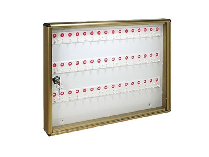 ALUBOX Schlüsselkasten Wandmontage aus Aluminium 30X5X14 cm – Wand-Schlüsselkasten für Innen- oder Außenbereich Geschützt – Made in Italy mit 48 Nummerierten Haken (BRONZE)