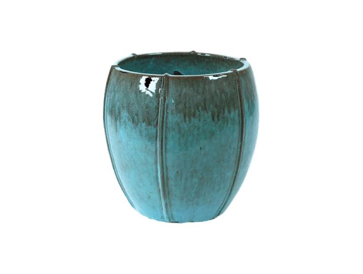 Hochwertiger In-/Outdoor Blumentopf „Moda Emperor“, verschiedene Grössen Keramik Türkis TS Collection