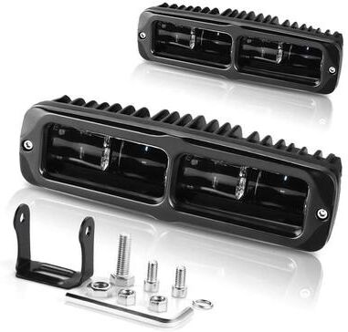 Inspired Living "All Terrain 6"" Offroad LED Light Bar Ultra Bright 6D Work & Driving Light For 12V 24V Trucks, ATVs & SUVs 2pcs"