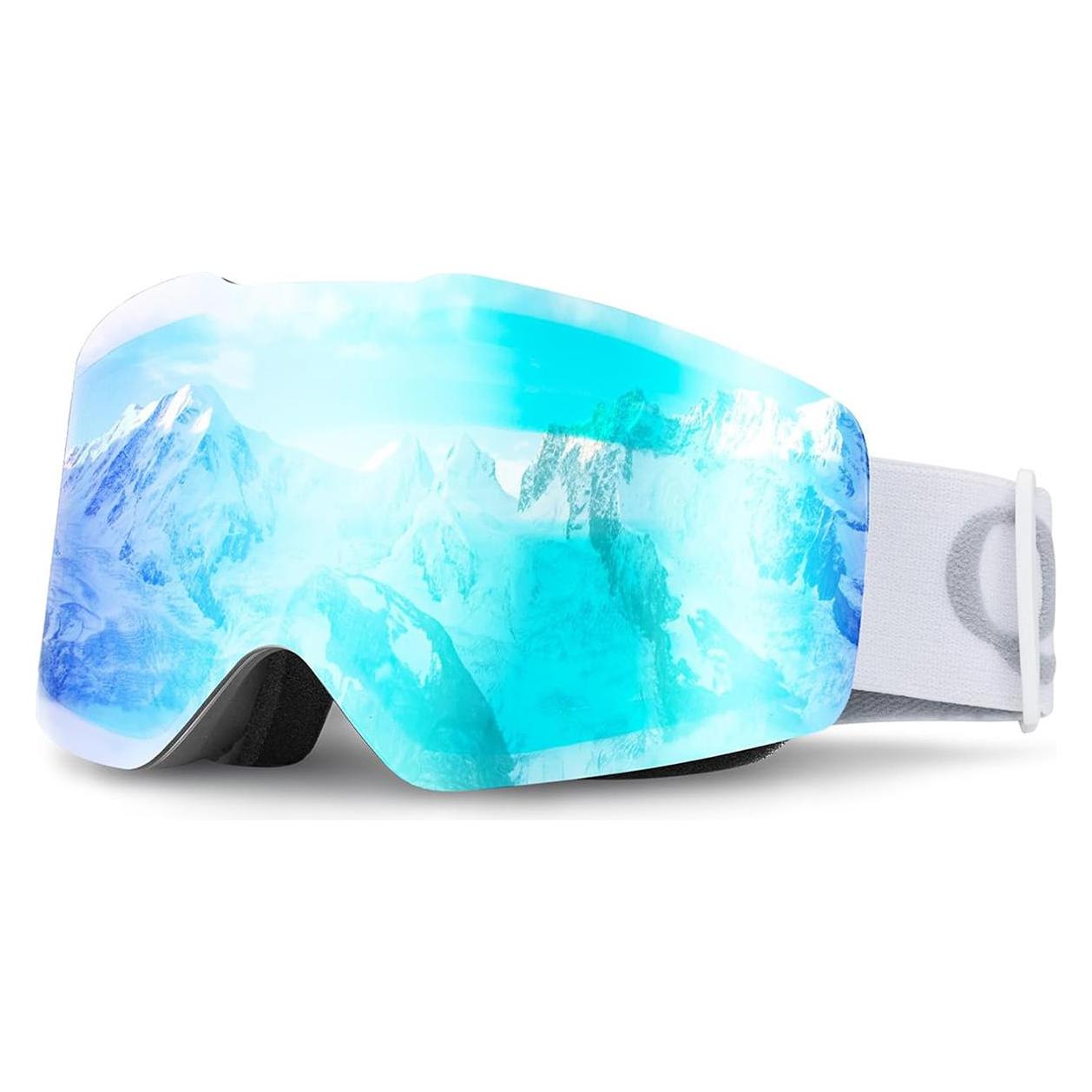 Qunature White rahmenlose Skibrille - weiss (1726486804)