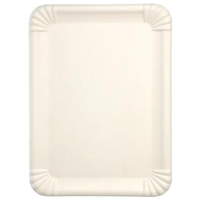PAPSTAR 25 Servierplatten, Zuckerrohr "pure" eckig 26 cm x 35 cm weiss