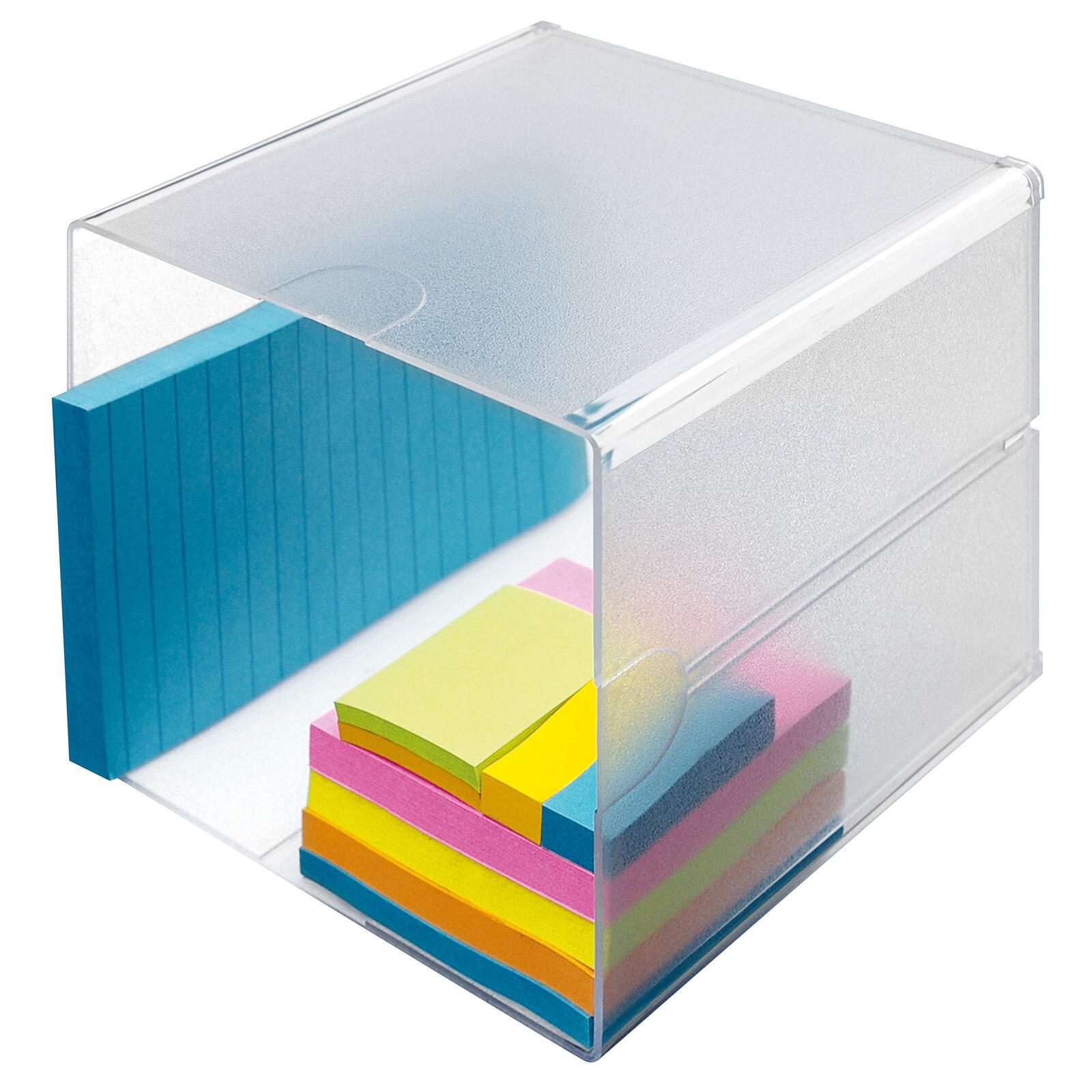 neutral Aufbewahrungsbox Deflecto "Cube" 15,3 x 15,3 x 18,3 cm transparent 350401