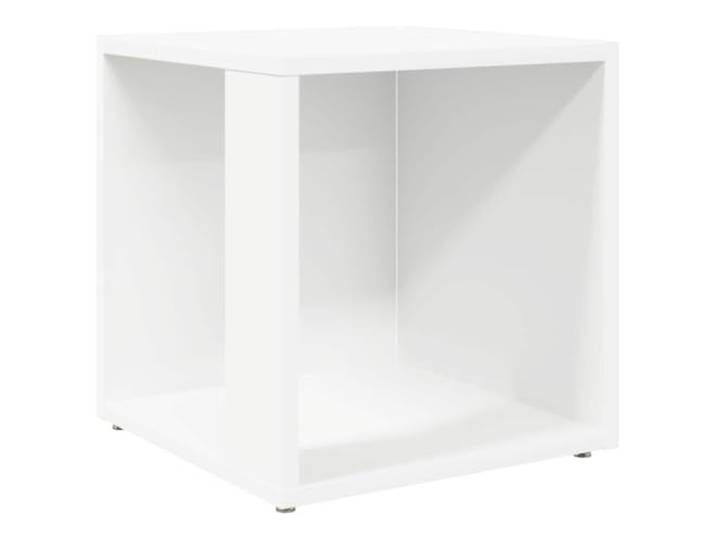 KUPTYERFG Beistelltisch Weiß 33x33x34,5 cm Holzwerkstoff Ecktisch Kompakter Nachttisch für Schlafzimmer und Flur, stabile Ablage aus Holzwerkstoff für Pflanzen und Deko.