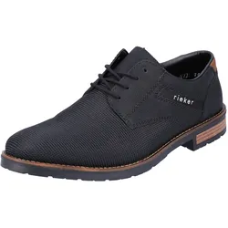 Schnürschuh RIEKER, Herren, Gr. 40, schwarz, Synthetik, Textil, Schuhe Schnürschuh, in Business-Look, Freizeitschuh, Halbschuh, Schnürschuh