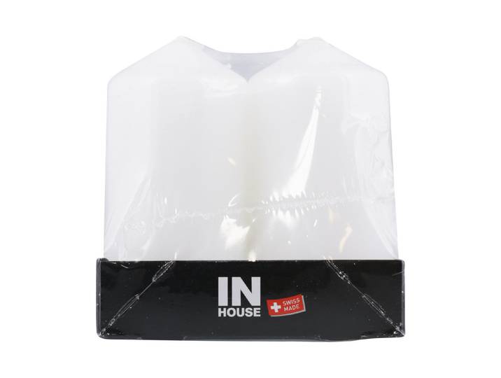Inhouse Zylinder-Kerzen weiss 5 x 10cm 4 Stück