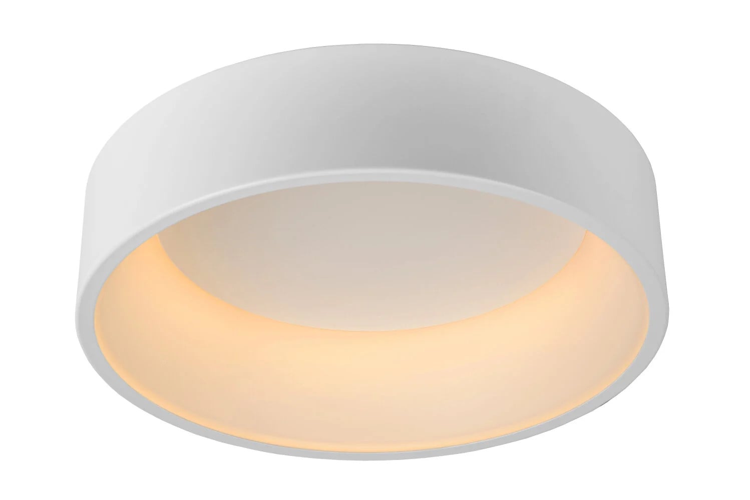 Lucide Talowe LED Plafonnière Wit - Dimbare Ronde Plafondlamp met Warm Wit Licht