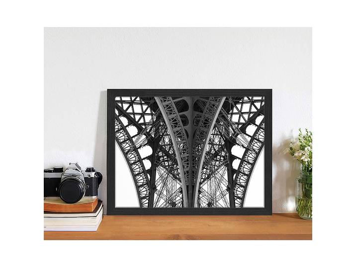 Bild Eiffel Tower II Rahmen: Massivholz Buche, lackiert Abdeckung: Plexiglas Schwarz 33 x 43cm