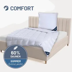 Daunendecke »COMFORT« – 60% Daunen, 40% Federn, Größe: 155x200
