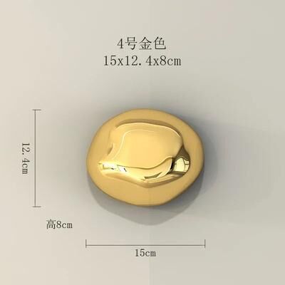 Inspire Select Modern Abstract Stone Wall Hanging Creative Home Decor Pendant Ornament golden 4