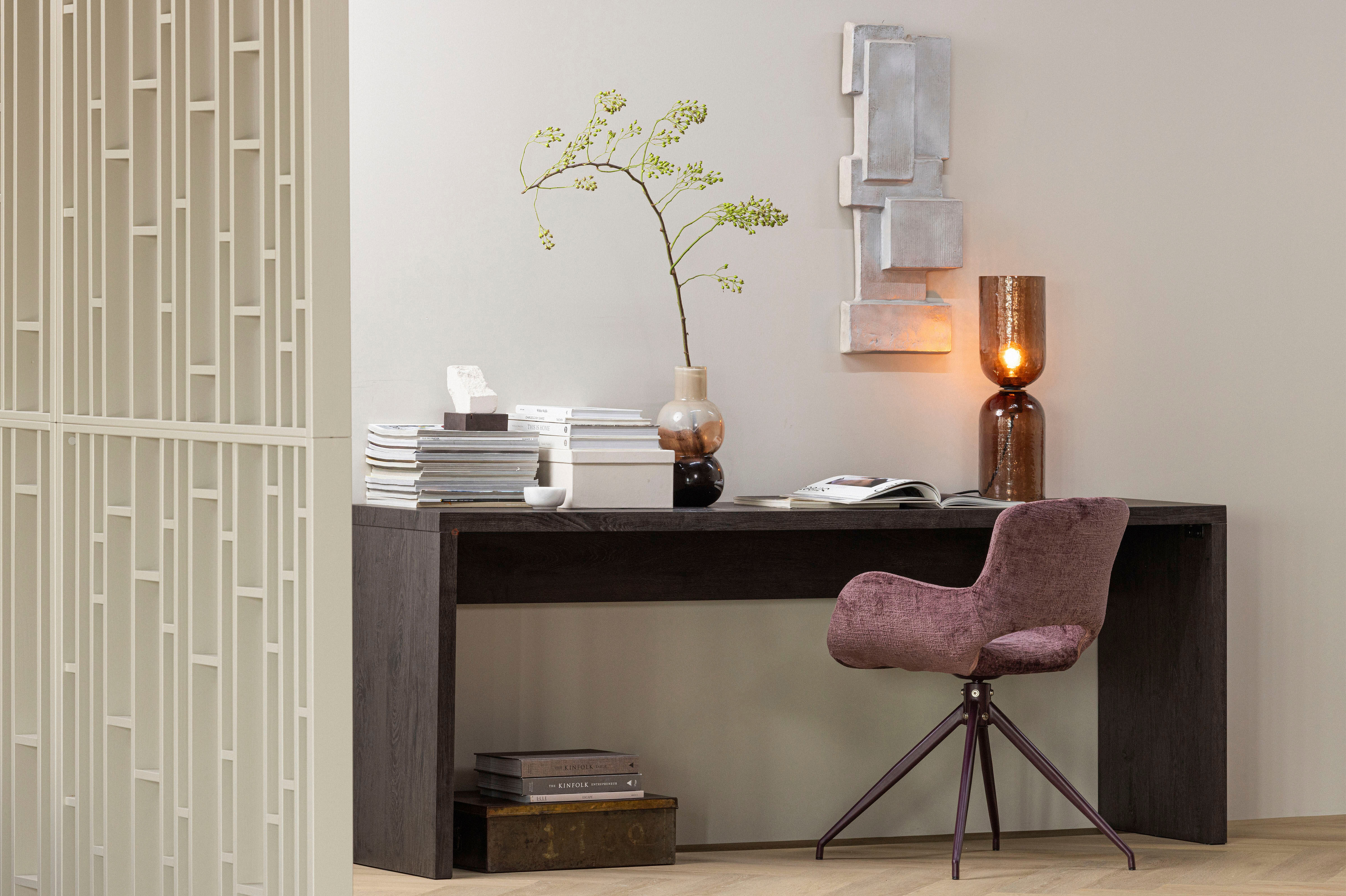 Couchtisch WOOOD "Maan MDF mit sichtbarer Holzmaserung, B 200 x T 45 x H 76 cm", schwarz (dunkelbraun), B:200cm H:76cm T:45cm, Tische, Couchtisch, Vollständig montiert geliefert, pflegeleicht, sichtbare Maserung dunkelbraun B/H/T: 200cm x 76cm x 45cm