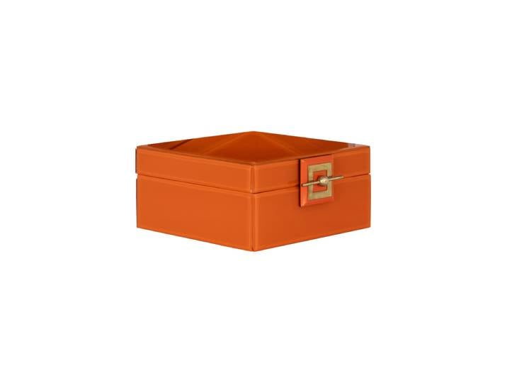 Design Schmuckkasten „Bodine“ aus Glas Orange Large, 21.5 x 21.5 cm Richmond Interiors