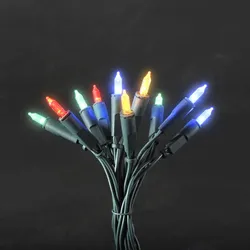 Konstsmide Weihnachtsbeleuchtung LED Minilichterkette 35 bunte Dioden 230V- 14,85 Meter